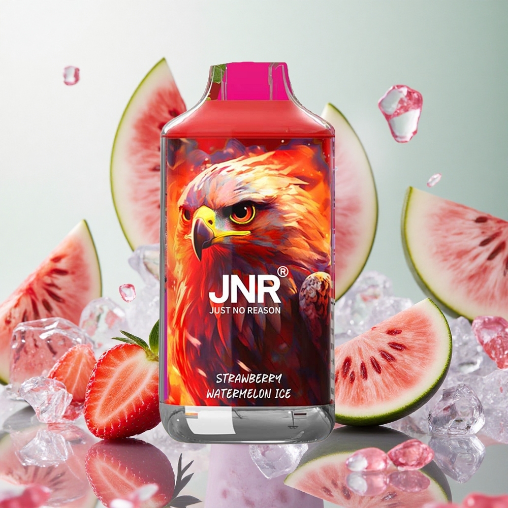 JNR Falcon 16000 Puffs Fragola Anguria Ghiacciato Italy wholesale Dual Mesh Coil Smart LED Display