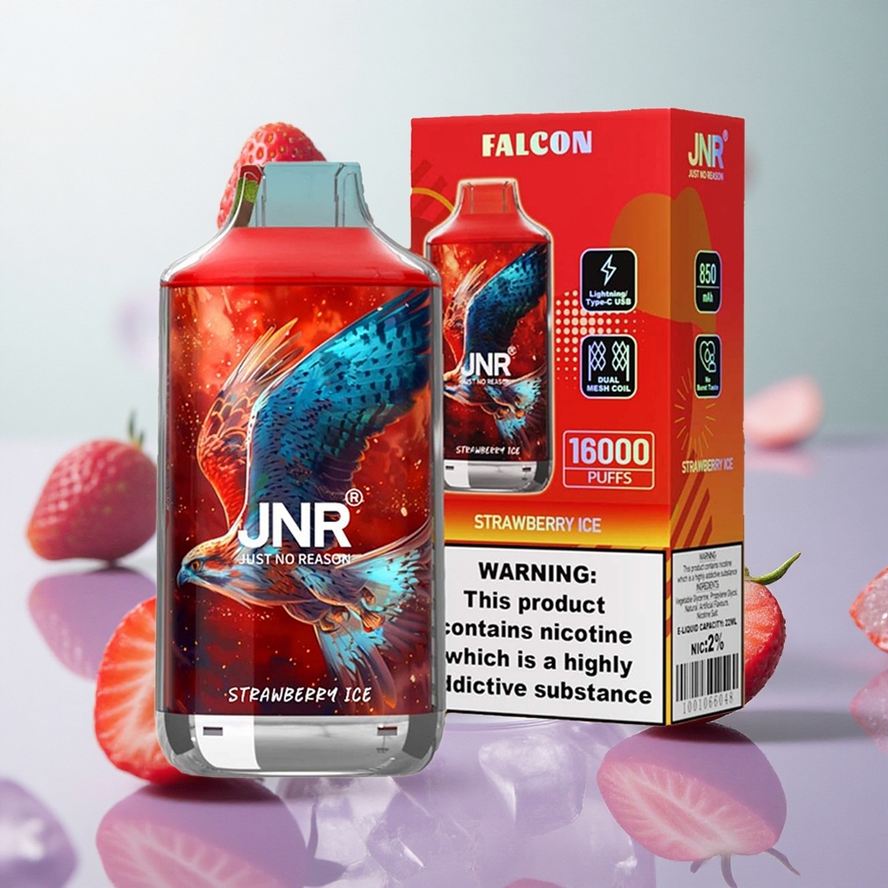 JNR Falcon 16000 Puffs Fragola Ghiaccio Italy wholesale 850 mAh 22ml