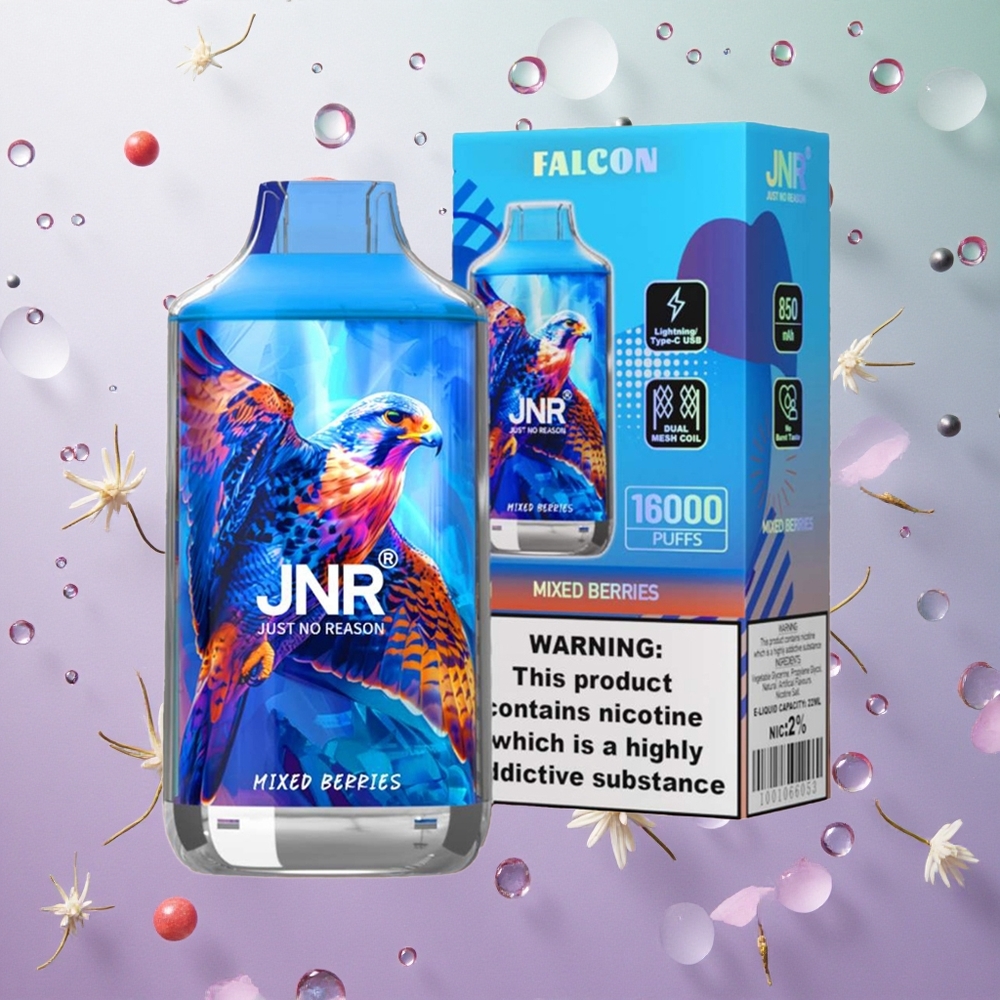 JNR Falcon 16000 Puffs Misto di Bacche Italy wholesale Display LED Intelligente 22ml