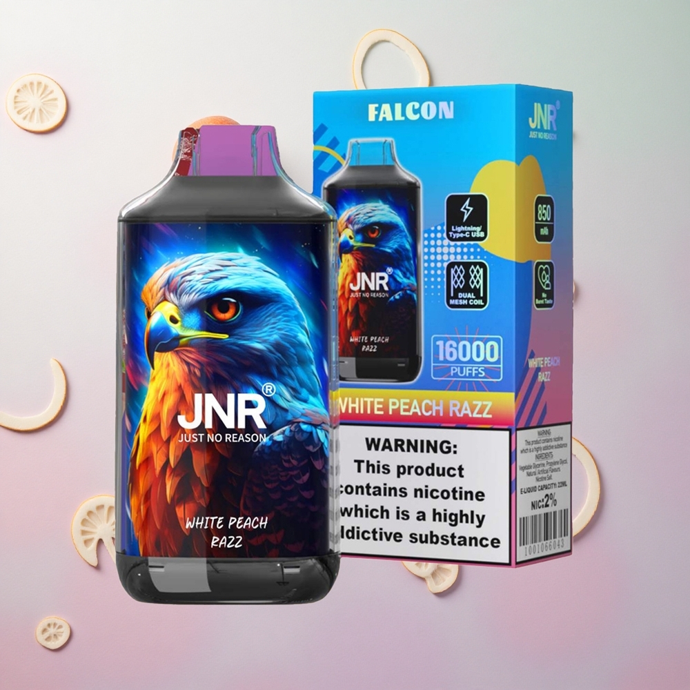 JNR Falcon 16000 Puffs Pesca Bianca e Lampone Italy wholesale 22ml 850mAh