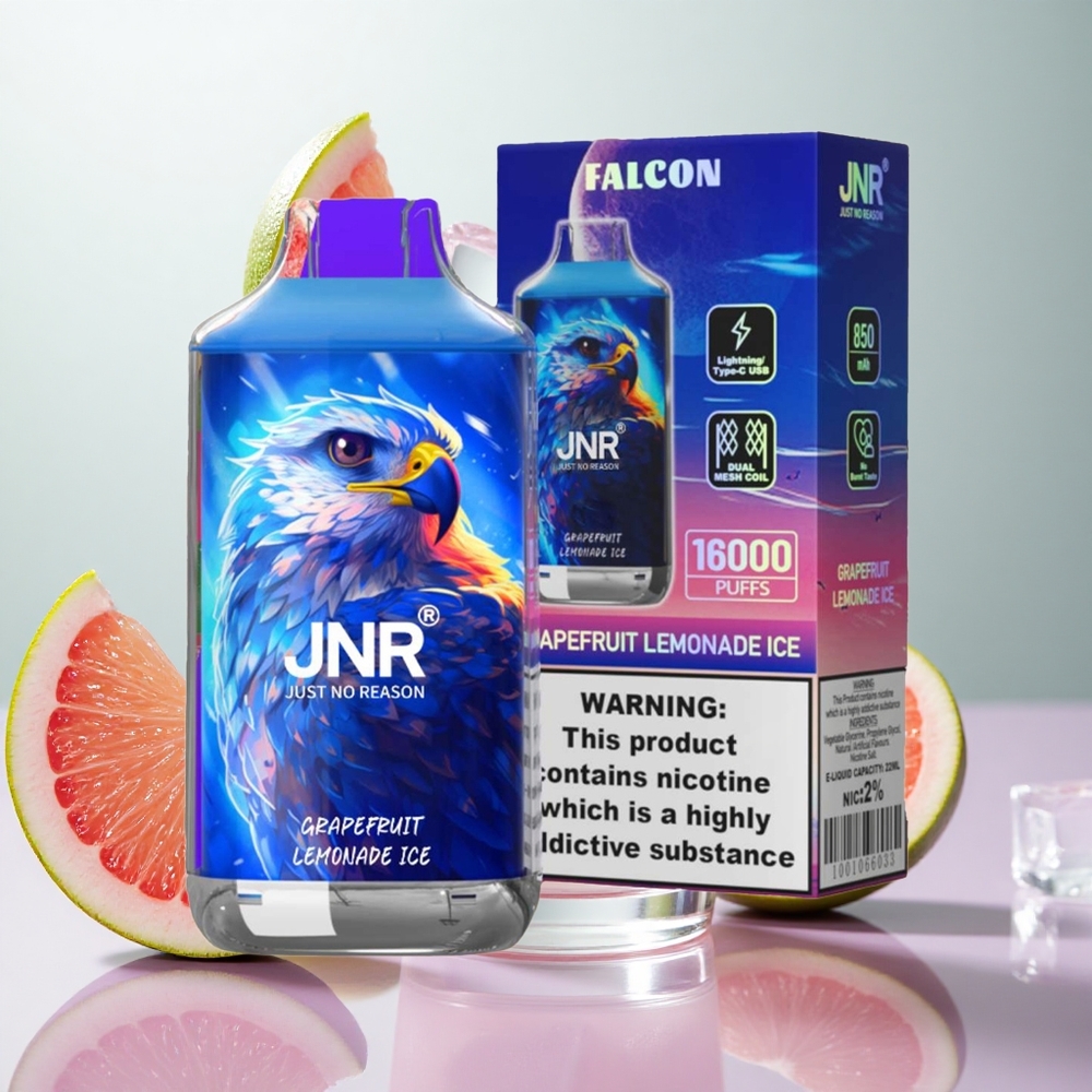JNR Falcon 16000 Puffs Pompelmo Limonata Ghiaccio Italy wholesale Display Smart LED Capacità E-liquid 22ml
