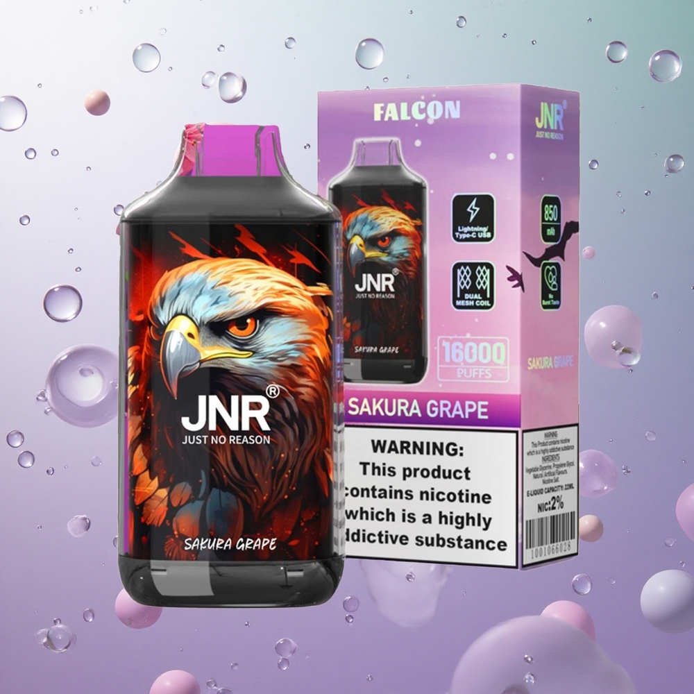 JNR Falcon 16000 Puffs Uva Sakura Italia wholesale Display LED Intelligente