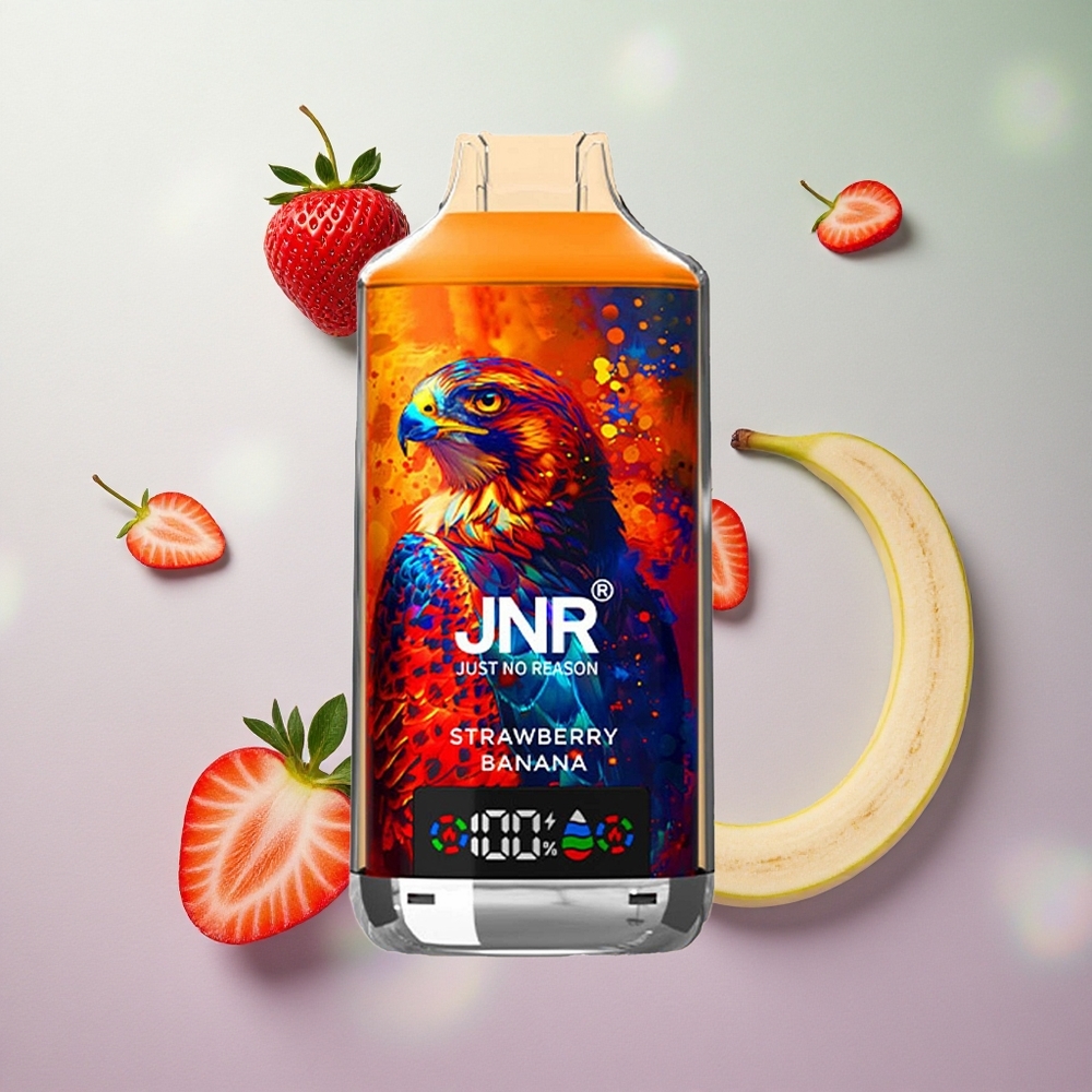 JNR Falcon X 18000 Puffs Fragola Banana Italy wholesale Display Digitale Carica Rapida Type-C