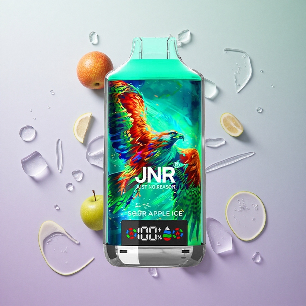 JNR Falcon X 18000 Puffs Mela Verde Ghiaccio Italy wholesale Display Digitale Carica Rapida Type-C