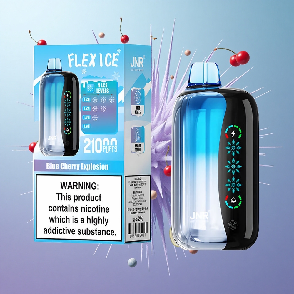 JNR Flex Ice 21000 Puffs Esplosione di Ciliegia Blu Italy wholesale Ice Regolabile 26ml E-liquid