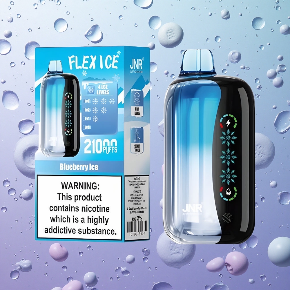 JNR Flex Ice 21000 Puffs Vape Disposable Mirtillo Ghiaccio Italy wholesale Schermo Tattile