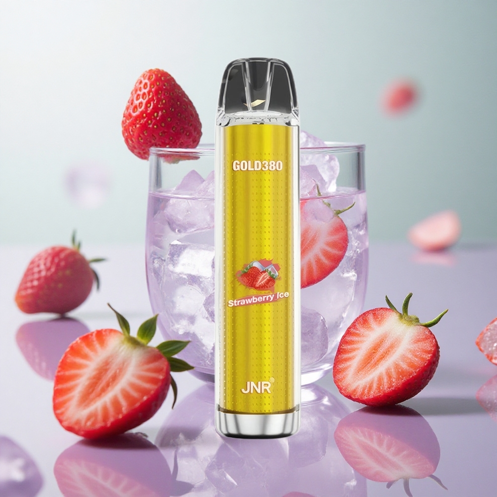 JNR Gold380 6000 Puffs Disposable Vape Fragola Ghiaccio Italy wholesale 13ml 1500mAh