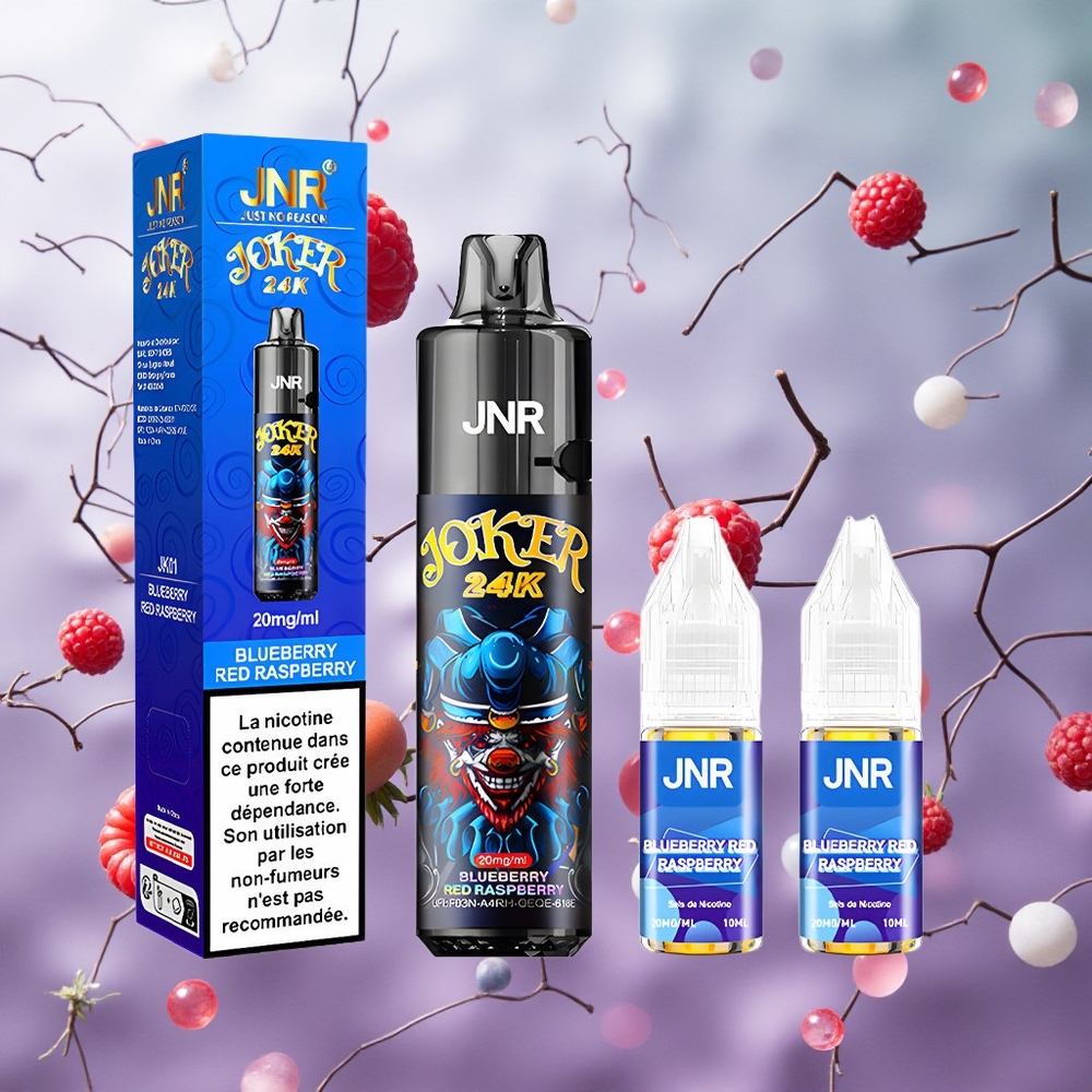 JNR Joker 24K Puffs Blu Mirtillo Lampone Rosso Italy wholesale Pod Ricaricabile 10ml