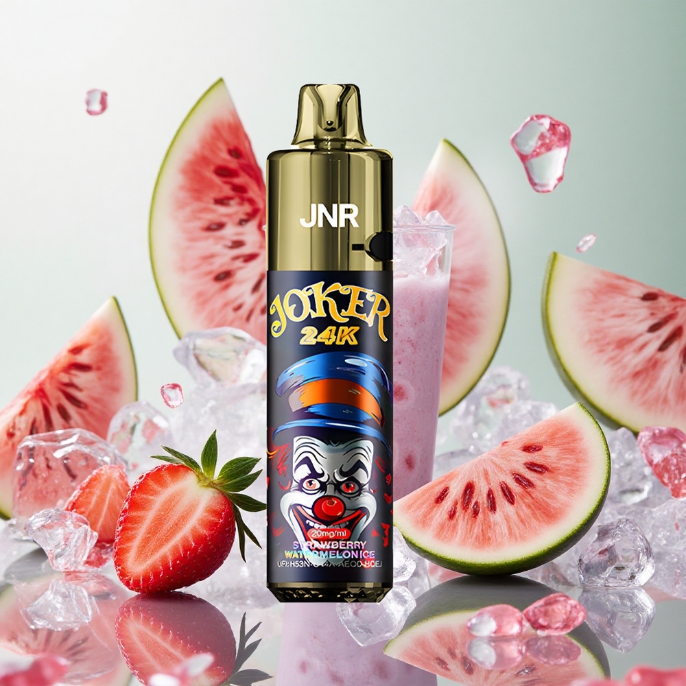 JNR Joker 24K Puffs Fragola Anguria Ghiacciato Italy wholesale Ricaricabile 10ml 800mAh