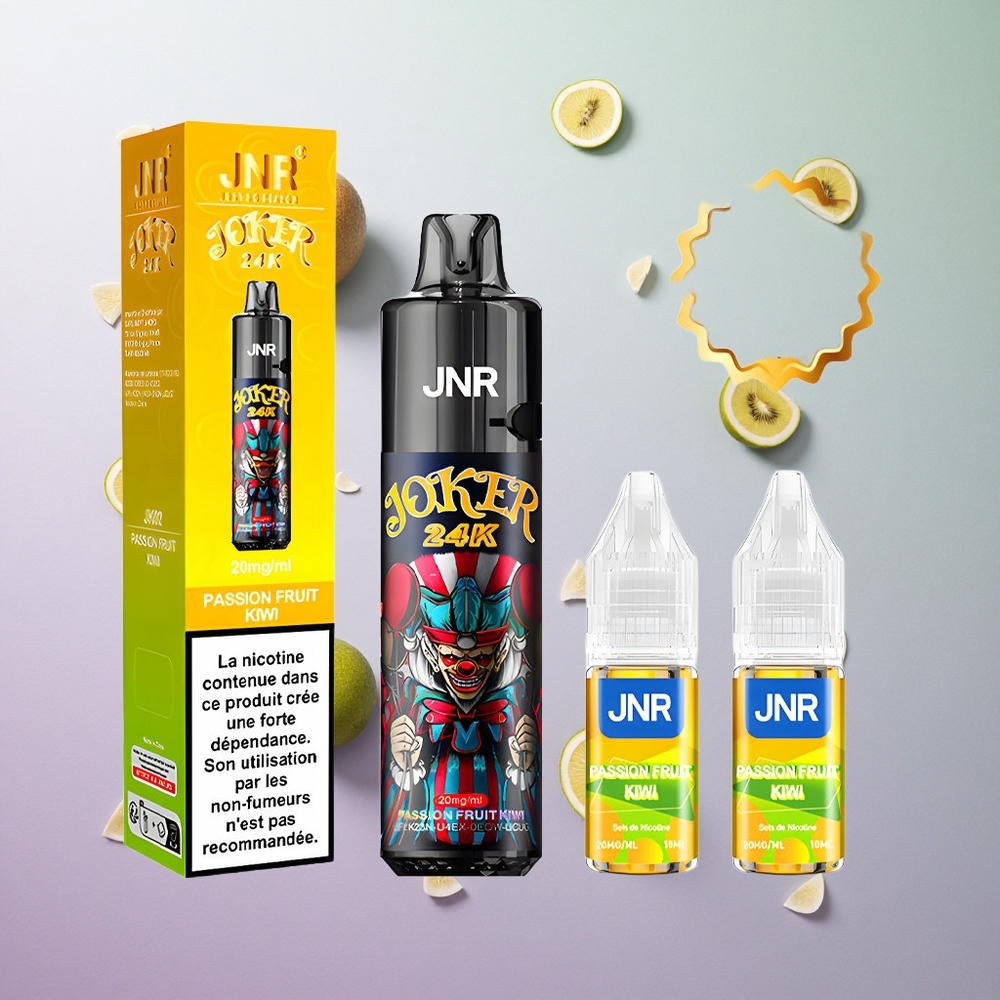 JNR Joker 24K Puffs Ricarica Laterale Disposable Vape Frutto della Passione Kiwi Italy wholesale 800mAh
