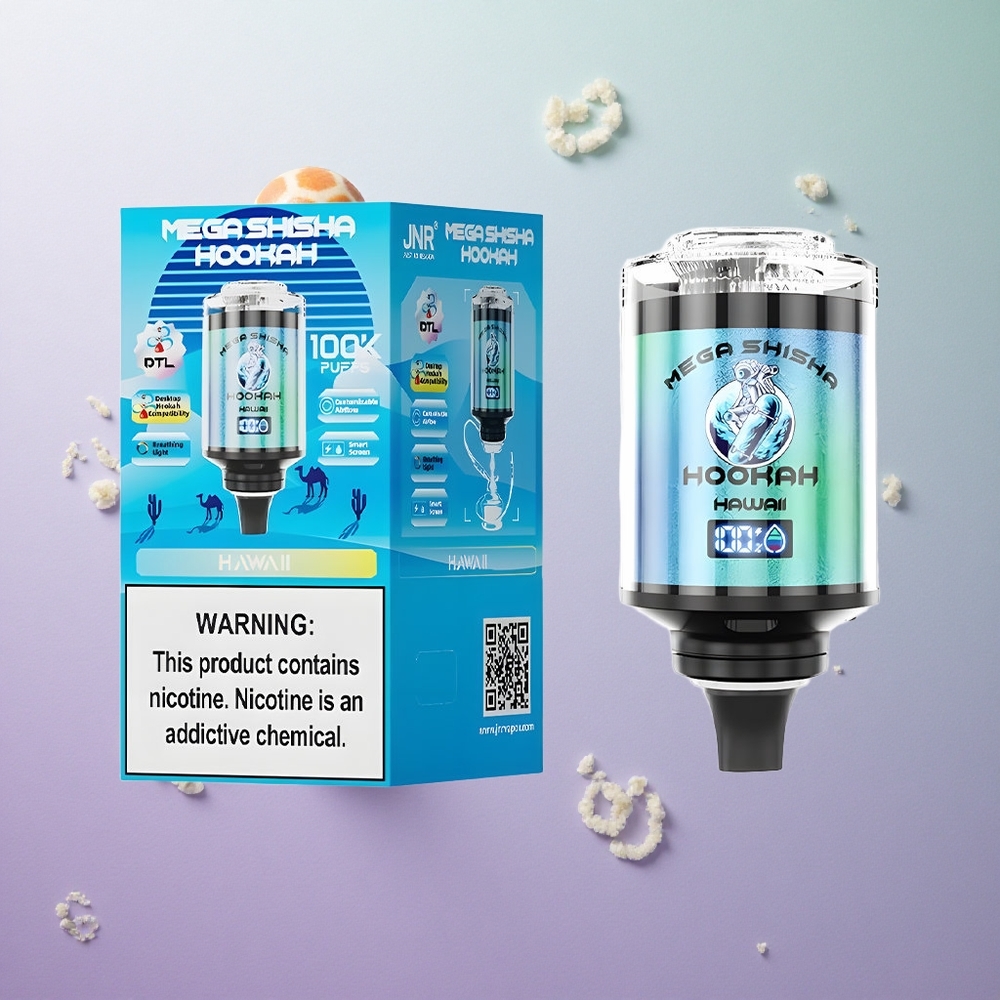 JNR Mega Shisha 100K Hawaii Italia Italy wholesale 60ml Capacità 2200mAh