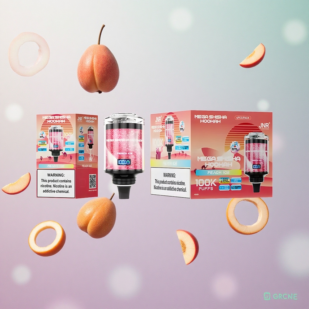 JNR Mega Shisha 100K Pesche Ghiacciate Italy wholesale 100000 Puffs 60ml capacità