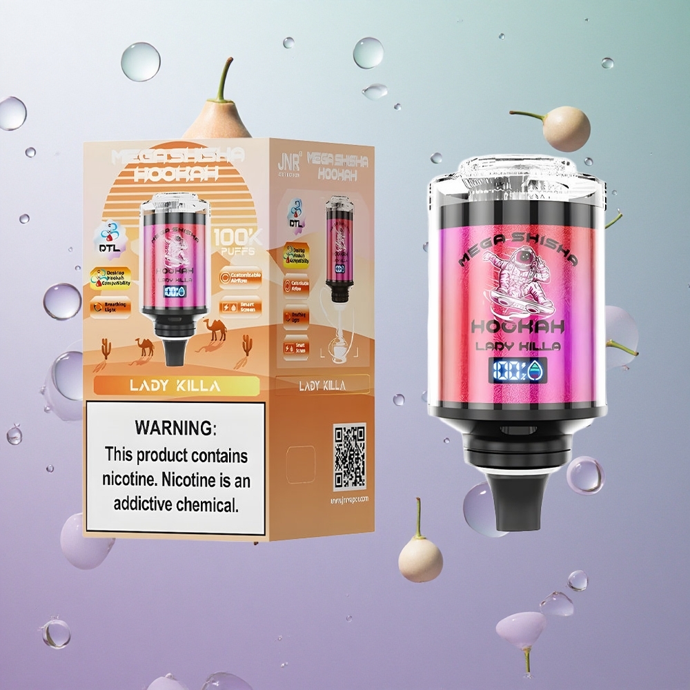 JNR Mega Shisha Hookah 100K Lady Killa Italia wholesale 60ml Capacità 2200mAh Batteria