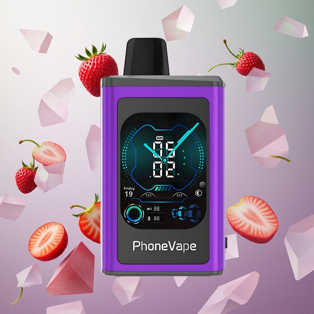 JNR PhoneVape 30000 Puffs Ciliegia Fragola Lampone Italy wholesale Ricaricabile Tipo-C Schermo Intero