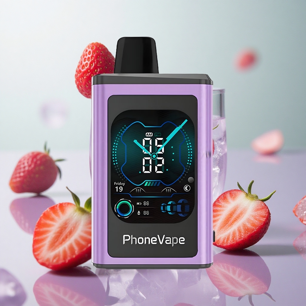 JNR PhoneVape 30000 Puffs Fragola Ghiaccio Italy wholesale Batteria Ricaricabile 850mAh Tipo-C Modalità Turbo