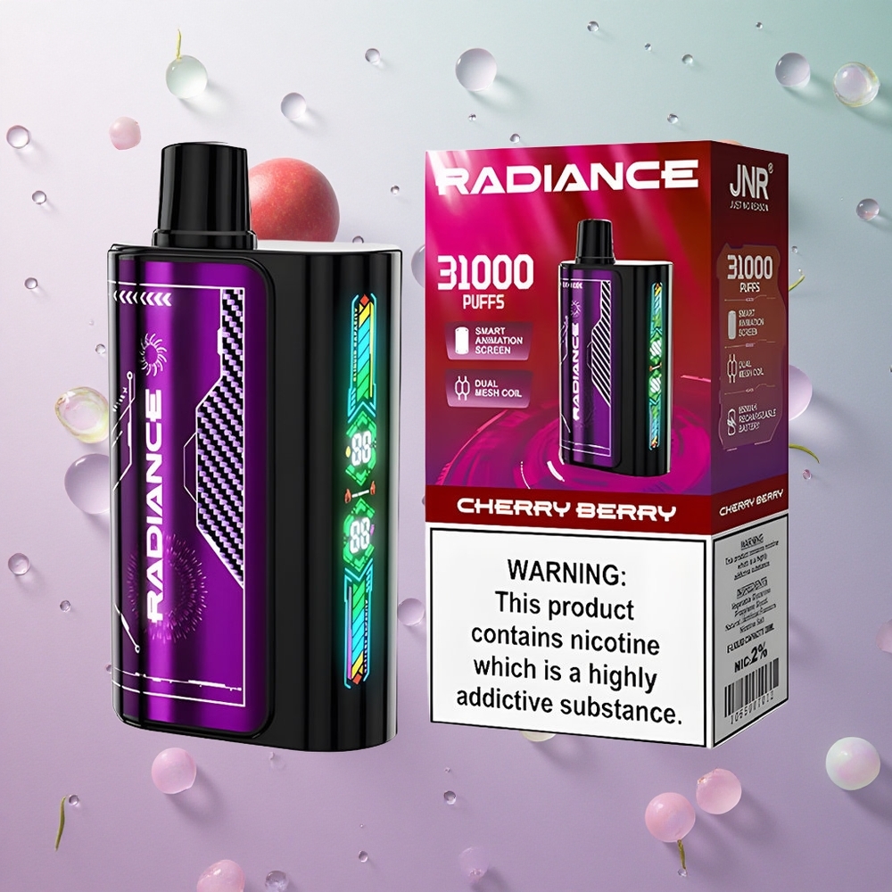JNR Radiance 31000 Puffs Disposable Vape Ciliegia Frutti di Bosco Italy wholesale Schermo Animazione Intelligente