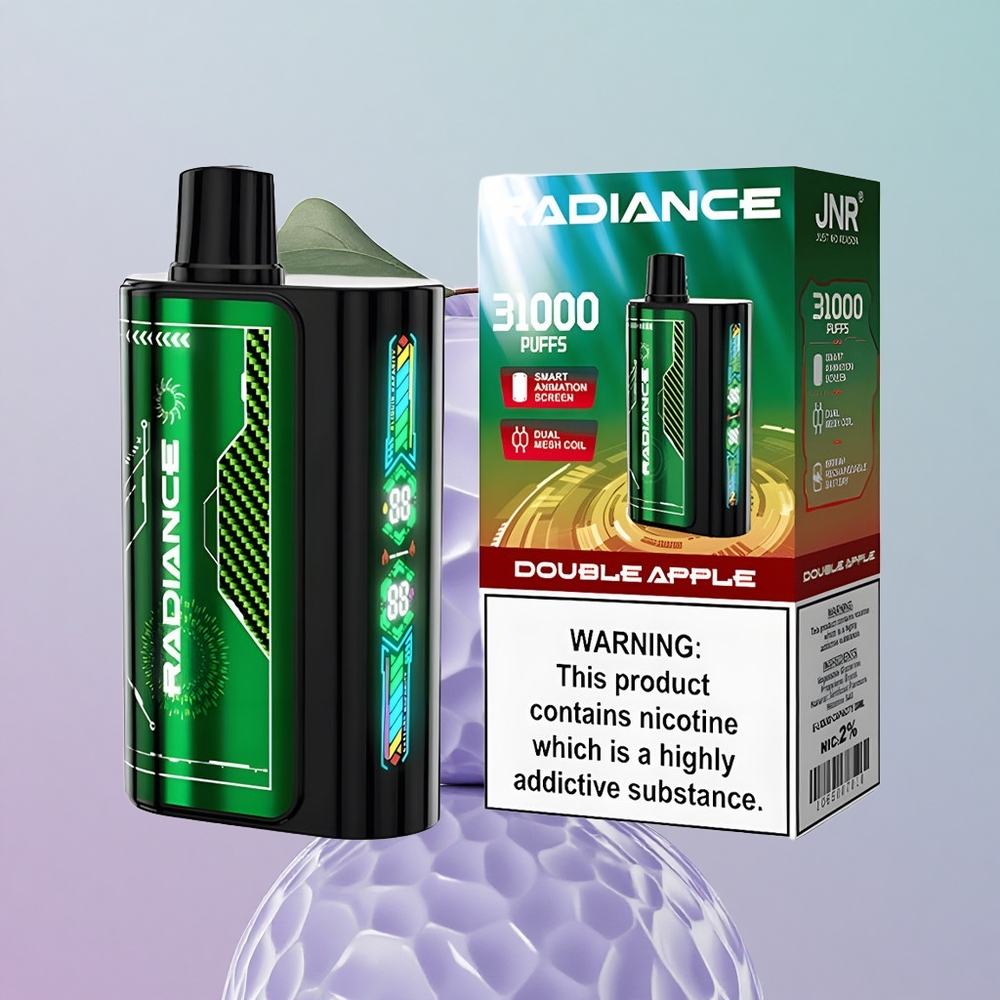 JNR Radiance 31000 Puffs Disposable Vape Doppia Mela Italy wholesale Schermo Animazione Intelligente