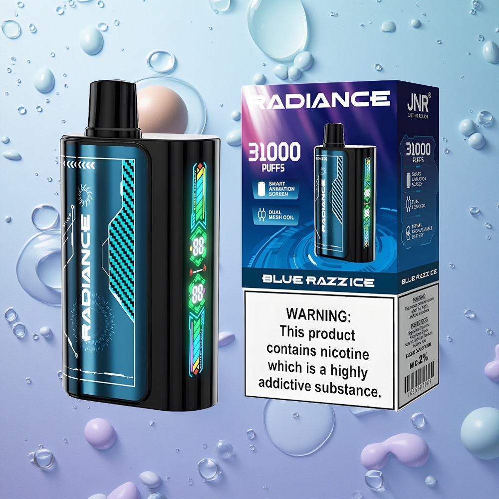 JNR Radiance 31000 Puffs Disposable Vape Mirtillo Ghiaccio Italy wholesale Schermo Animazione Intelligente