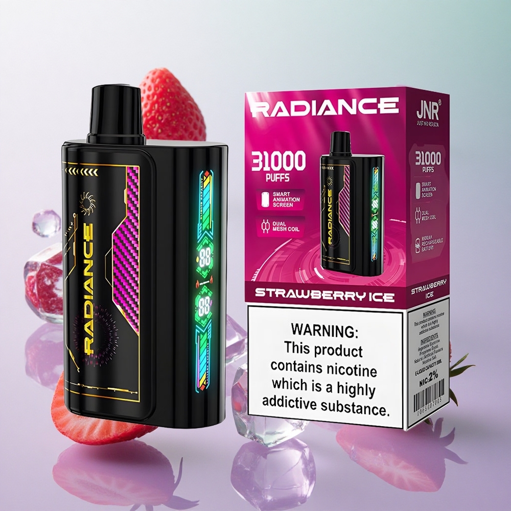 JNR Radiance 31000 Puffs Fragola Ghiaccio Italy wholesale Schermo Animazione Intelligente