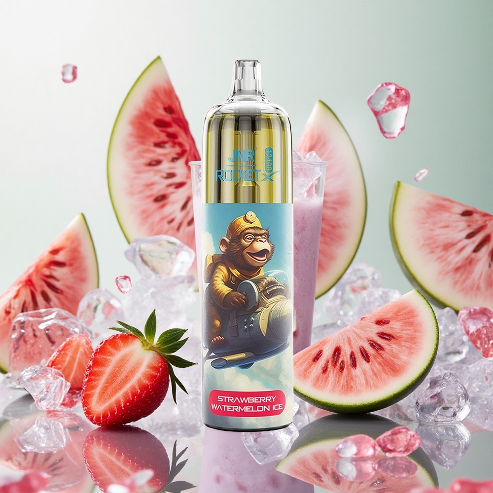 JNR Rocket-X 12400 Puffs Fragola Anguria Ghiacciato Italy wholesale Flusso d'Aria Regolabile Carica Rapida Type-C