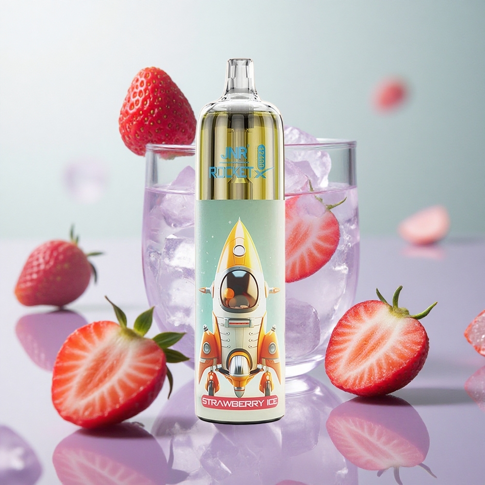 JNR Rocket-X 12400 Puffs Fragola Ghiaccio Italy wholesale Flusso d'Aria Regolabile Luci RGB
