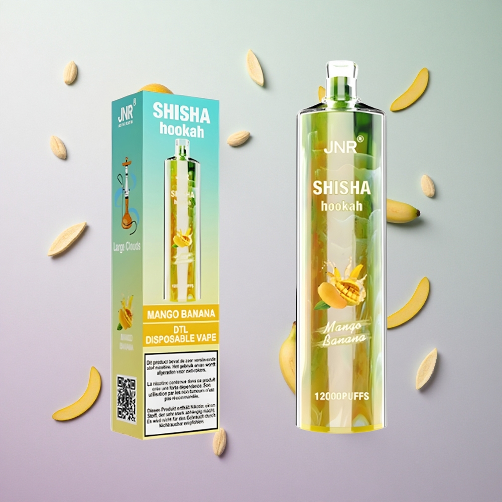 JNR Shisha Hookah 12000 Puffs Mango Banana Italia Wholesale 750mAh 24ml