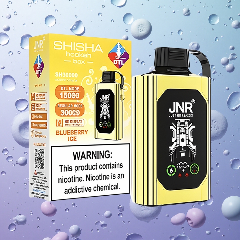 JNR Shisha Hookah Box 20500 Puffs Blu Ghiaccio Italy wholesale Display HD Capacità Batteria 1000mAh