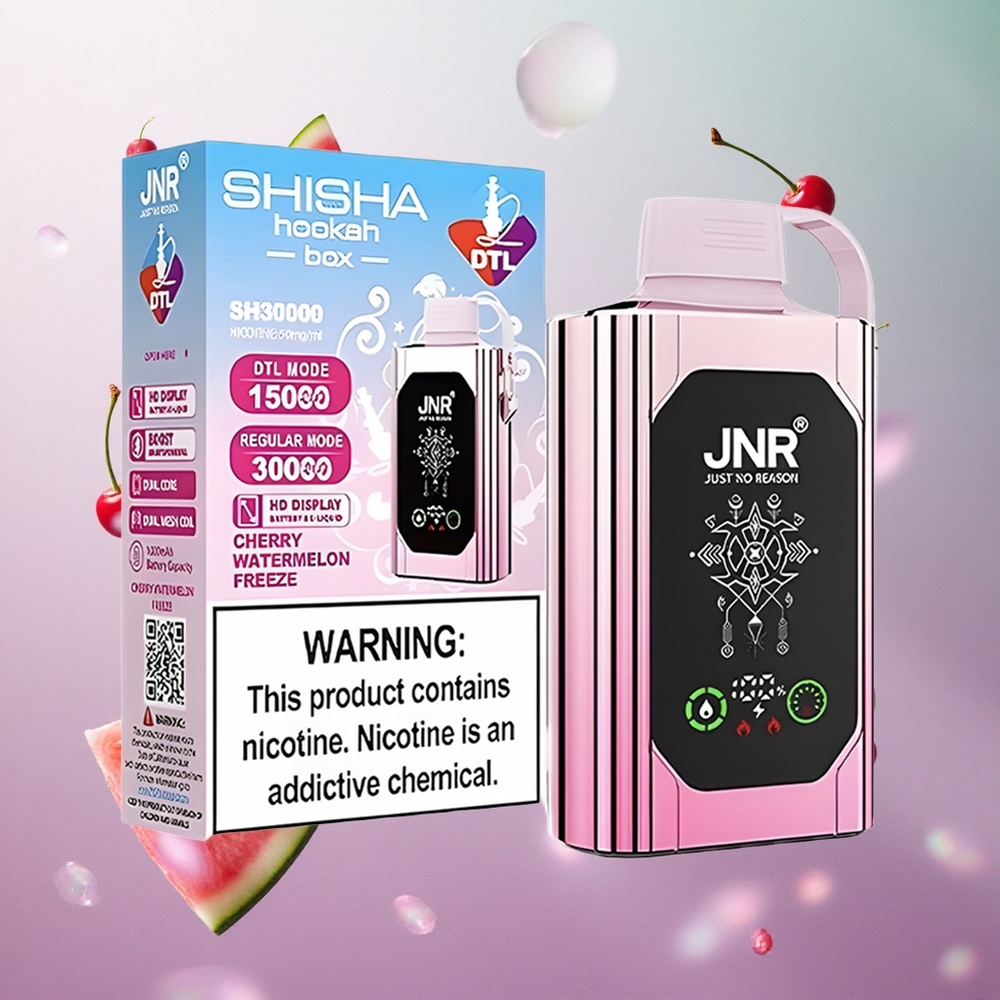 JNR Shisha Hookah Box 20500 Puffs Ciliegia Anguria Ghiacciata Italy wholesale Schermo HD Dual Mesh Coil