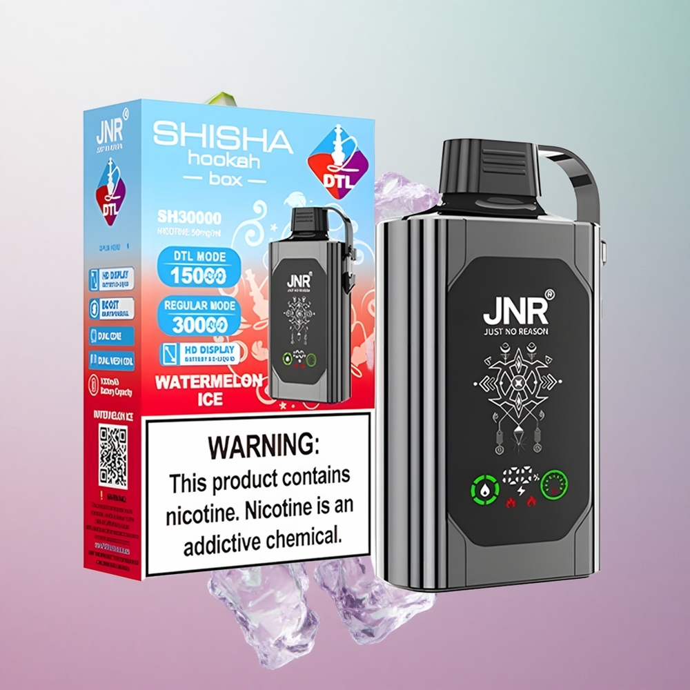 JNR Shisha Hookah Box 20500 Puffs Elettroniche Anguria Ghiacciata Italy wholesale Display HD Carica Rapida Type-C