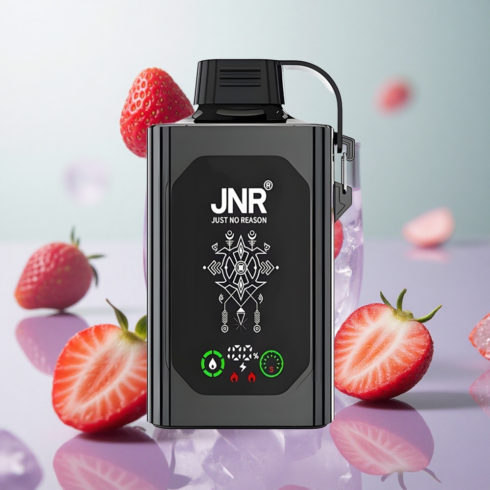 JNR Shisha Hookah Box 20500 Puffs Fragola Ghiaccio Italy wholesale Display HD Carica Rapida Type-C