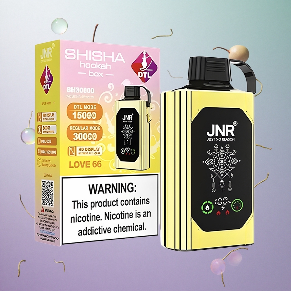 JNR Shisha Hookah Box 20500 Puffs Love 66 Scatola HD Display 25ml E-liquid Italy wholesale