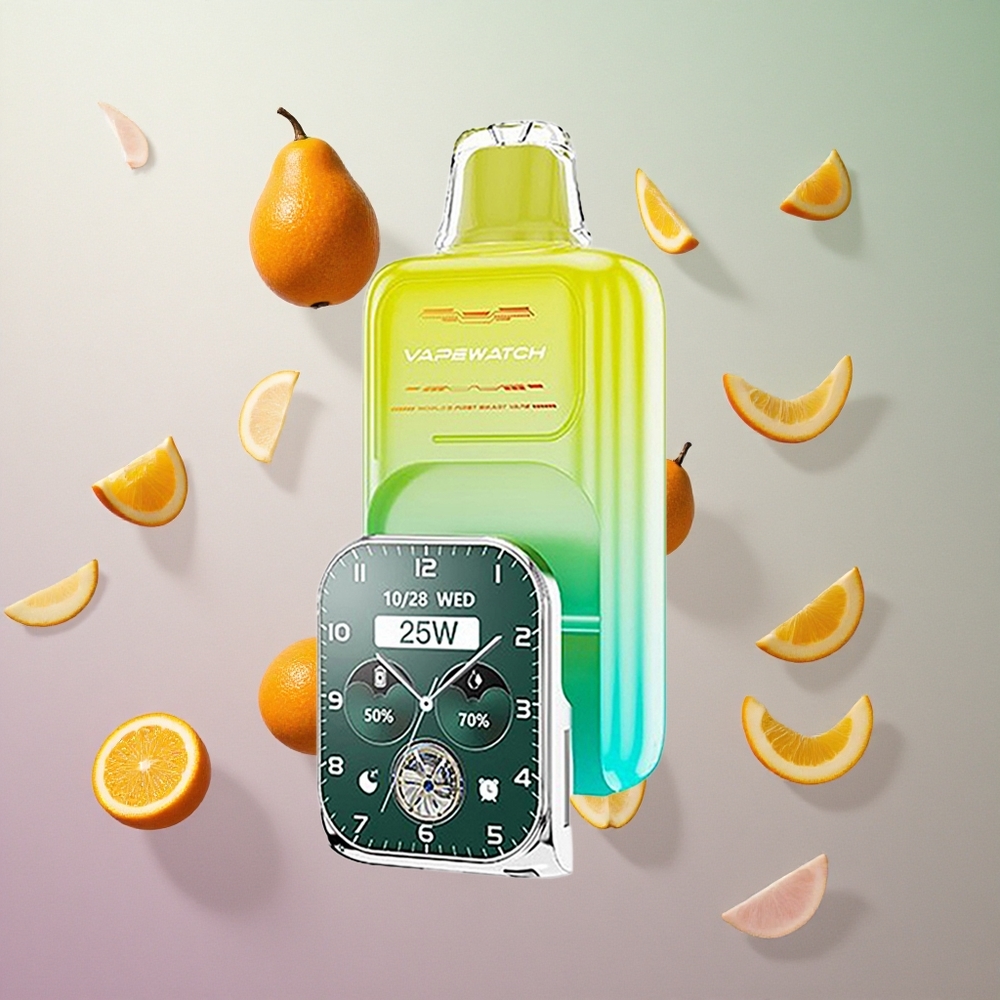 JNR Vape Watch 30000 Puffs Arancia Mango Italy wholesale Capacità della batteria: 1000mAh Tipo di ricarica: Type-C Quick Charge
