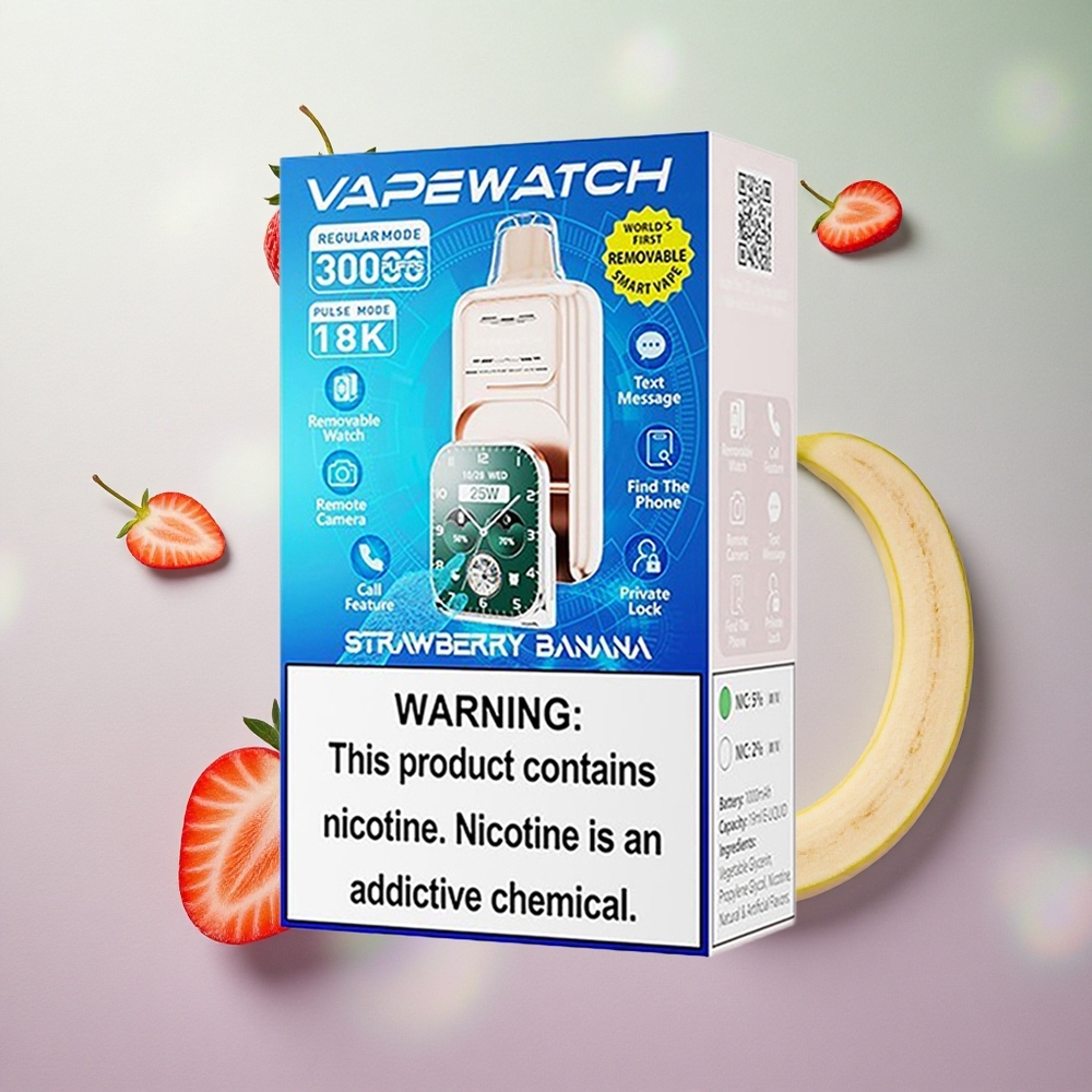 JNR Vape Watch 30000 Puffs Fragola Banana Italy wholesale Capacità Batteria 1000mAh Dual Mesh Coil