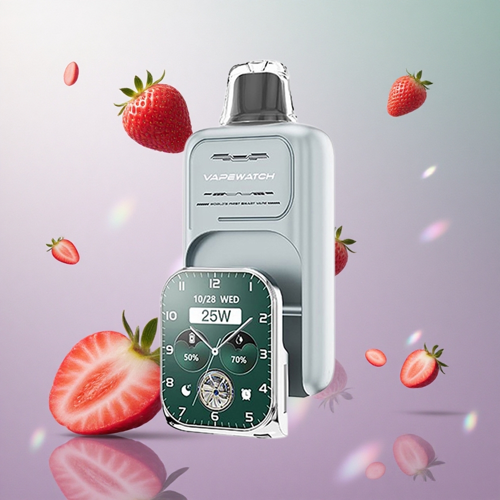 JNR Vape Watch 30000 Puffs Fragola Ghiaccio Italy wholesale Capacità E-liquid 19mL Dual Mesh Coil