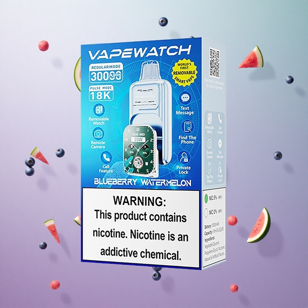 JNR Vape Watch 30000 Puffs Mirtillo Anguria Italy wholesale Modalità Regolare: 30.000 Puffs Capacità Batteria: 1000mAh