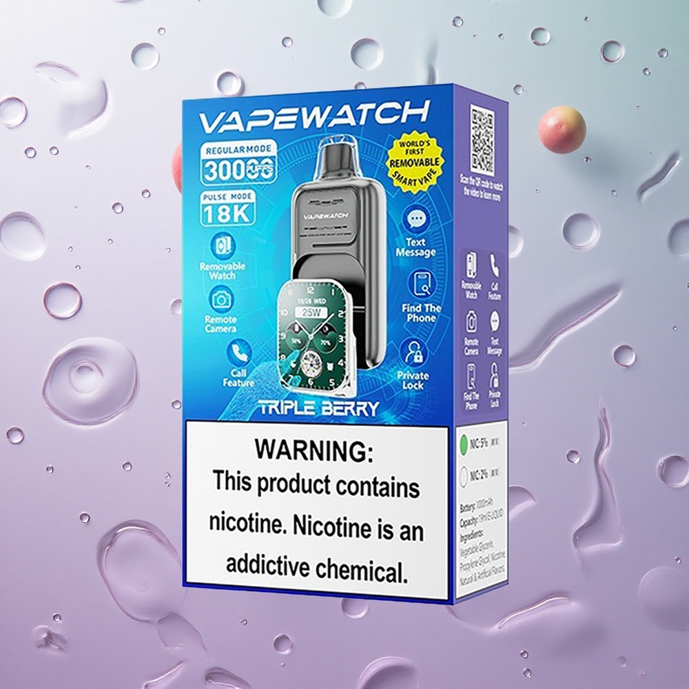 JNR Vape Watch 30000 Puffs Triple Berry (Misto di Bacche) 19mL Italia wholesale Dual Mesh Coil