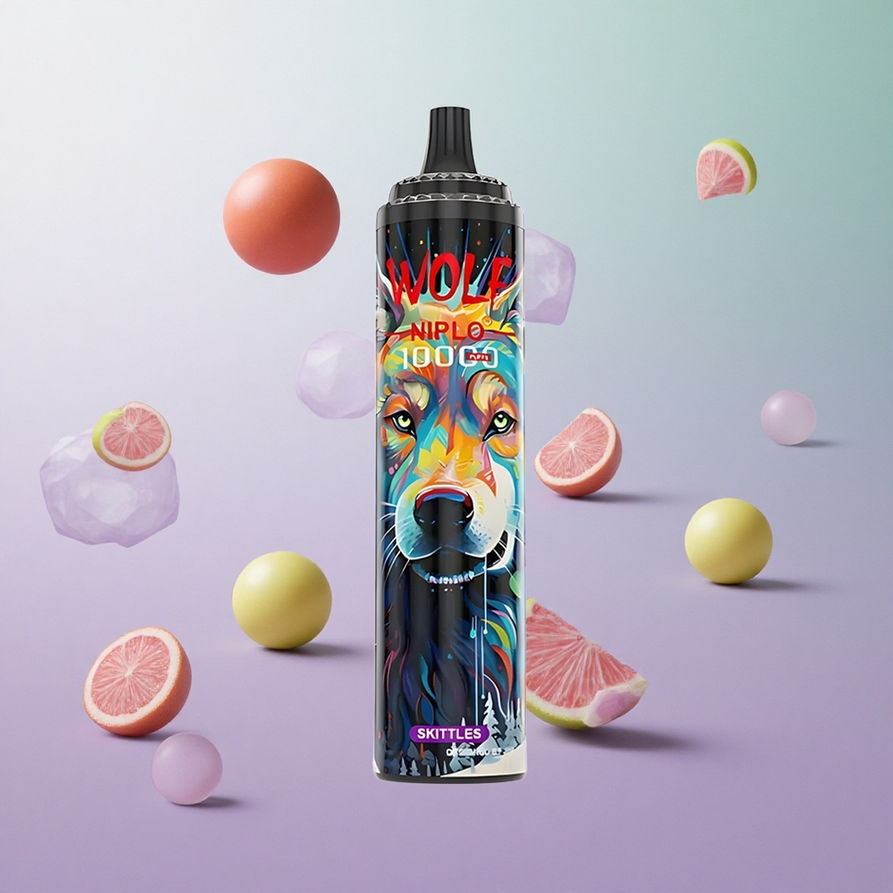 JNR Wolf Niplo 10000 Puffs Disposable Vape Skittles Italy wholesale Capacità E-liquid 20ml
