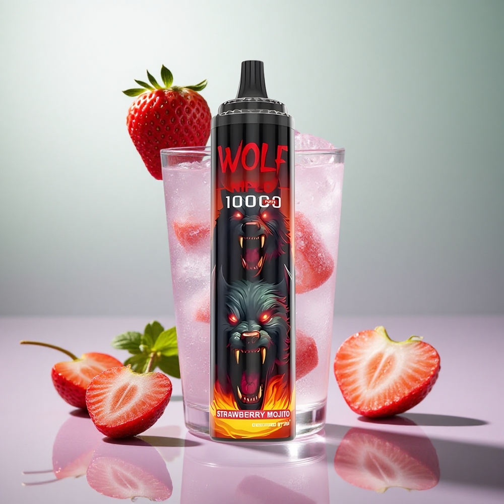 JNR Wolf Niplo 10000 Puffs Fragola Mojito Italy wholesale Mesh Coil 1.0 Ohm