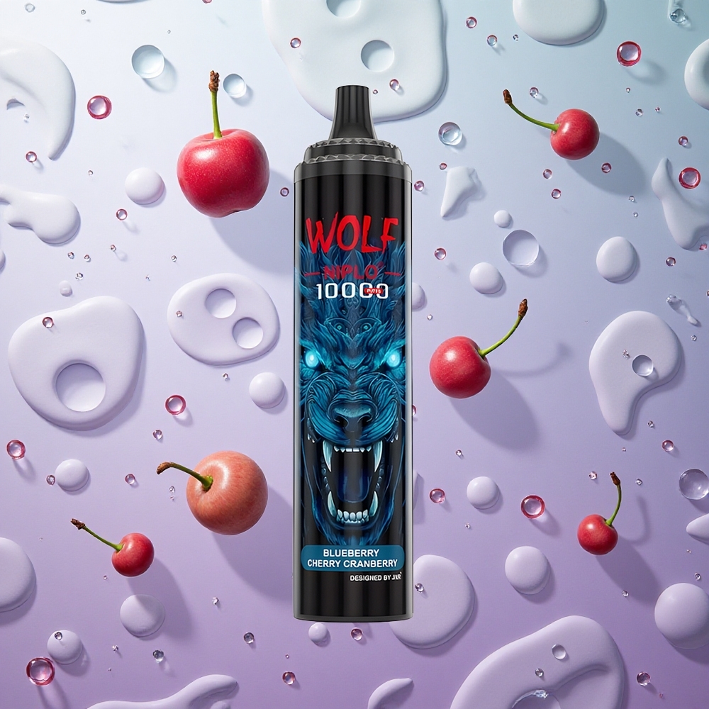 JNR Wolf Niplo 10000 Puffs Mirtillo Ciliegia Mirtillo Rosso Italy wholesale 20ml 1.0 Ohm
