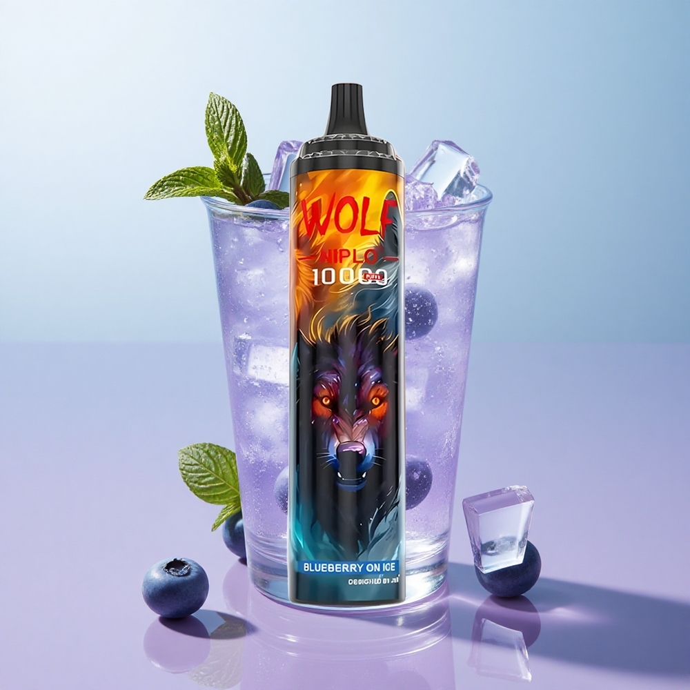 JNR Wolf Niplo 10000 Puffs Mirtillo Su Ghiaccio Italy wholesale 20ml Tipo-C