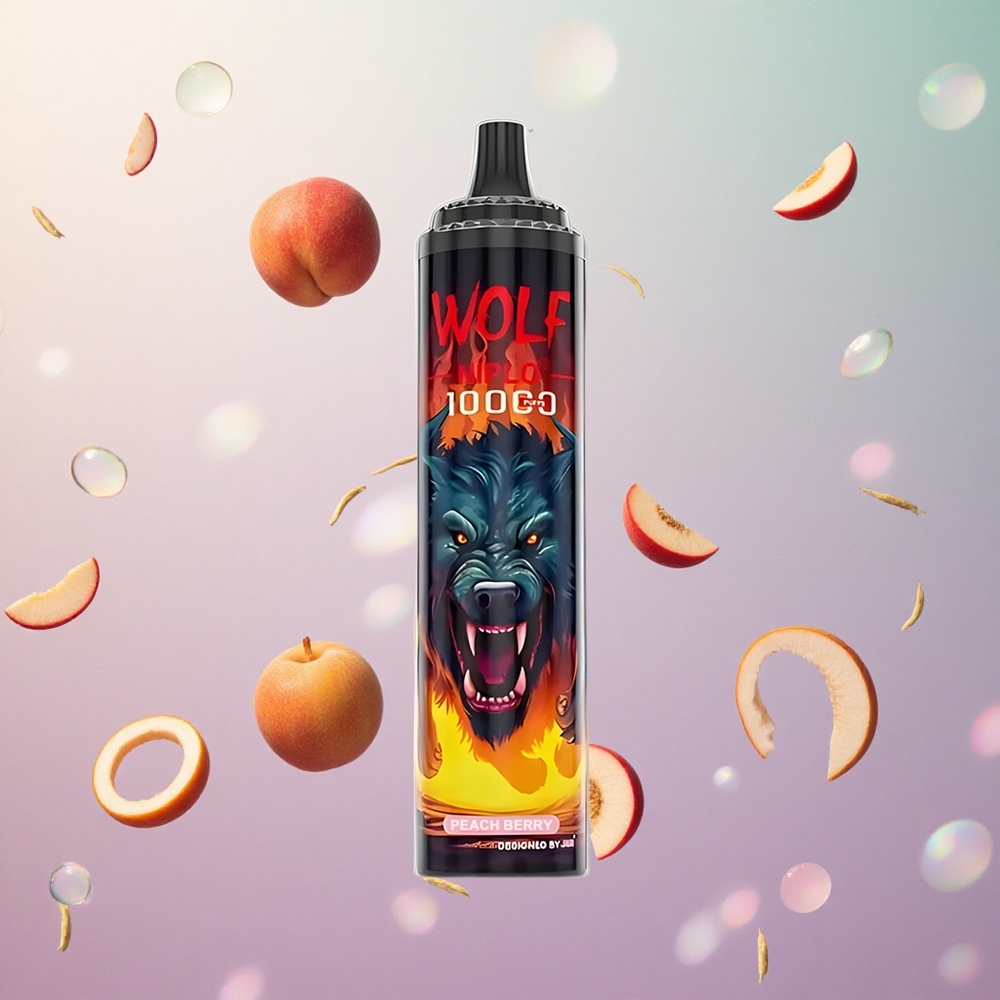 JNR Wolf Niplo 10000 Puffs Pesca Frutti di Bosco Italy wholesale 20ml 1.0 Ohm