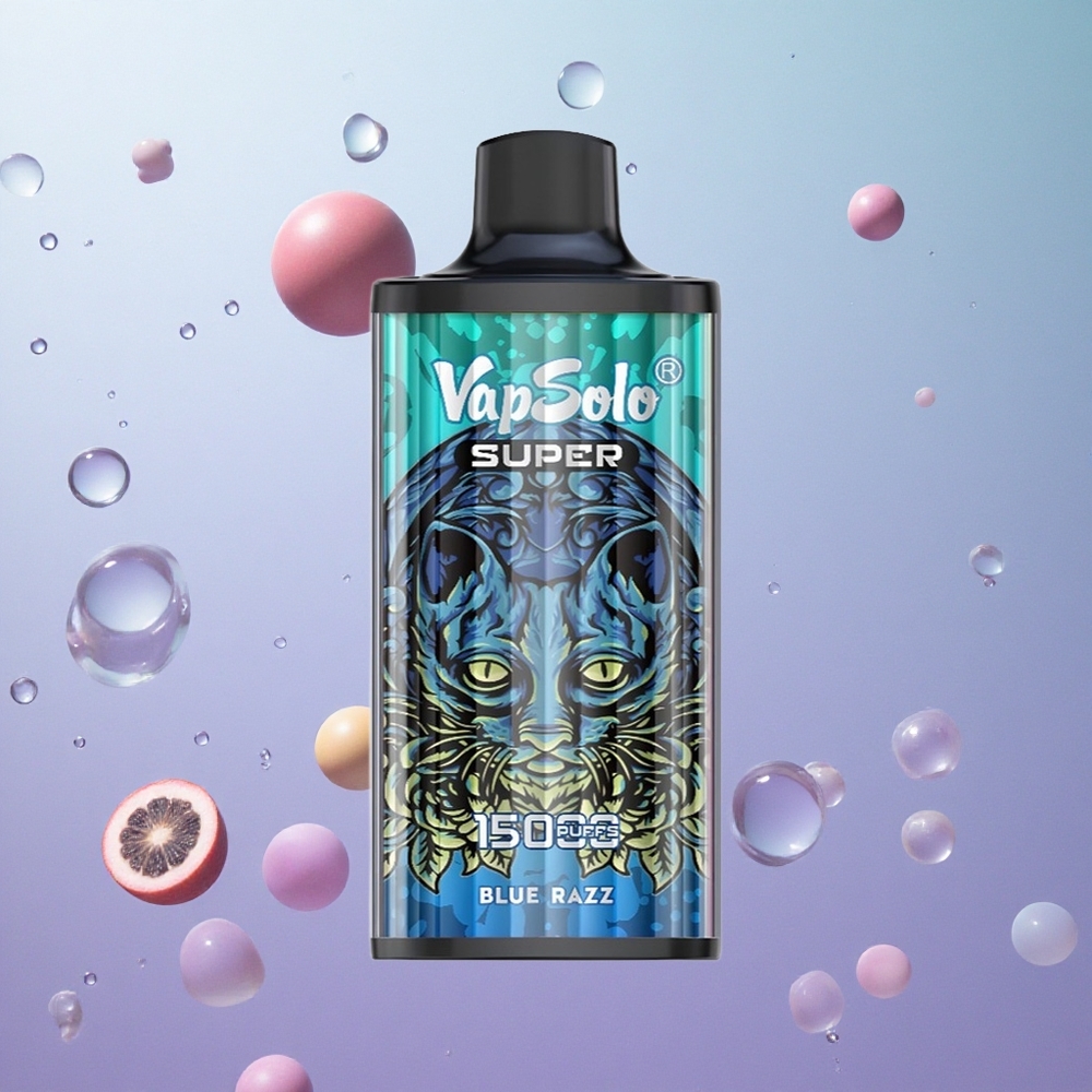 Vapsolo Super 15000 Puffs Blu Lampone Sigaretta Elettronica Usa E Getta Italy wholesale 40ml 850mAh