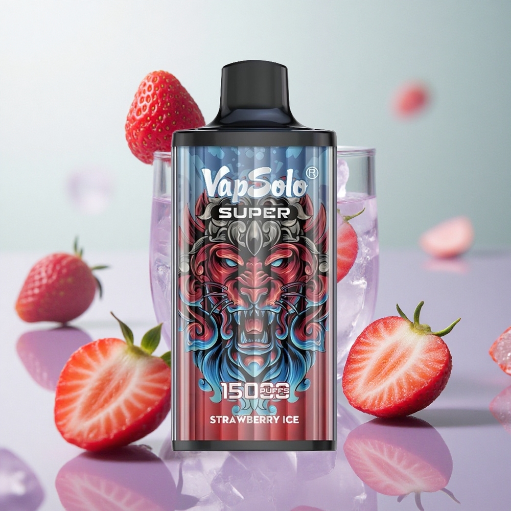 Vapsolo Super 15000 Puffs Fragola Ghiaccio Italy wholesale 40ml 850mAh