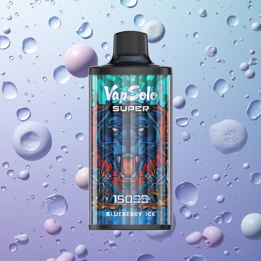 Vapsolo Super 15000 Puffs Ghiaccio Mirtillo Blu Italy wholesale 40ml E-Liquid