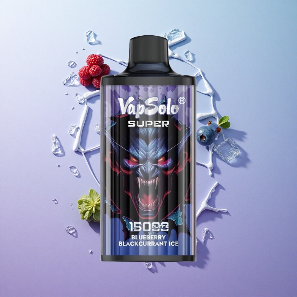 Vapsolo Super 15000 Puffs Mirtillo Nero Ice Italy Wholesale 40ml 850mAh