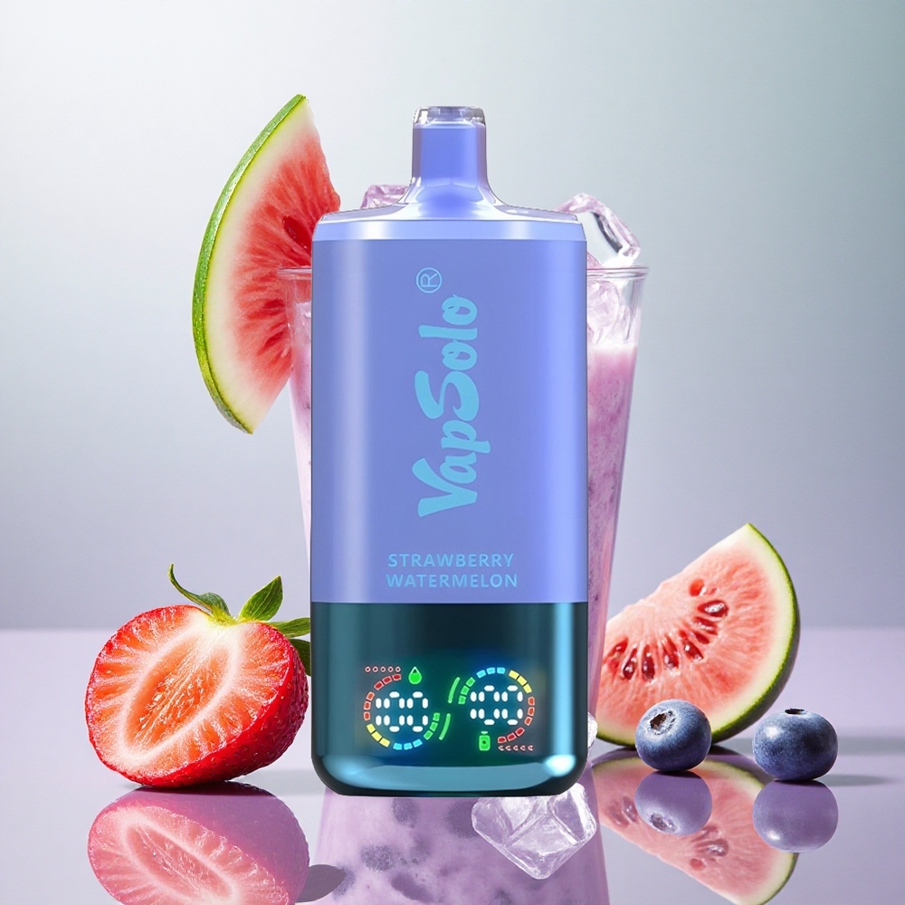 VapSolo Triple 30000 Puffs Fragola Anguria & Mirtillo Ghiaccio Italy wholesale 40ml 3 serbatoi