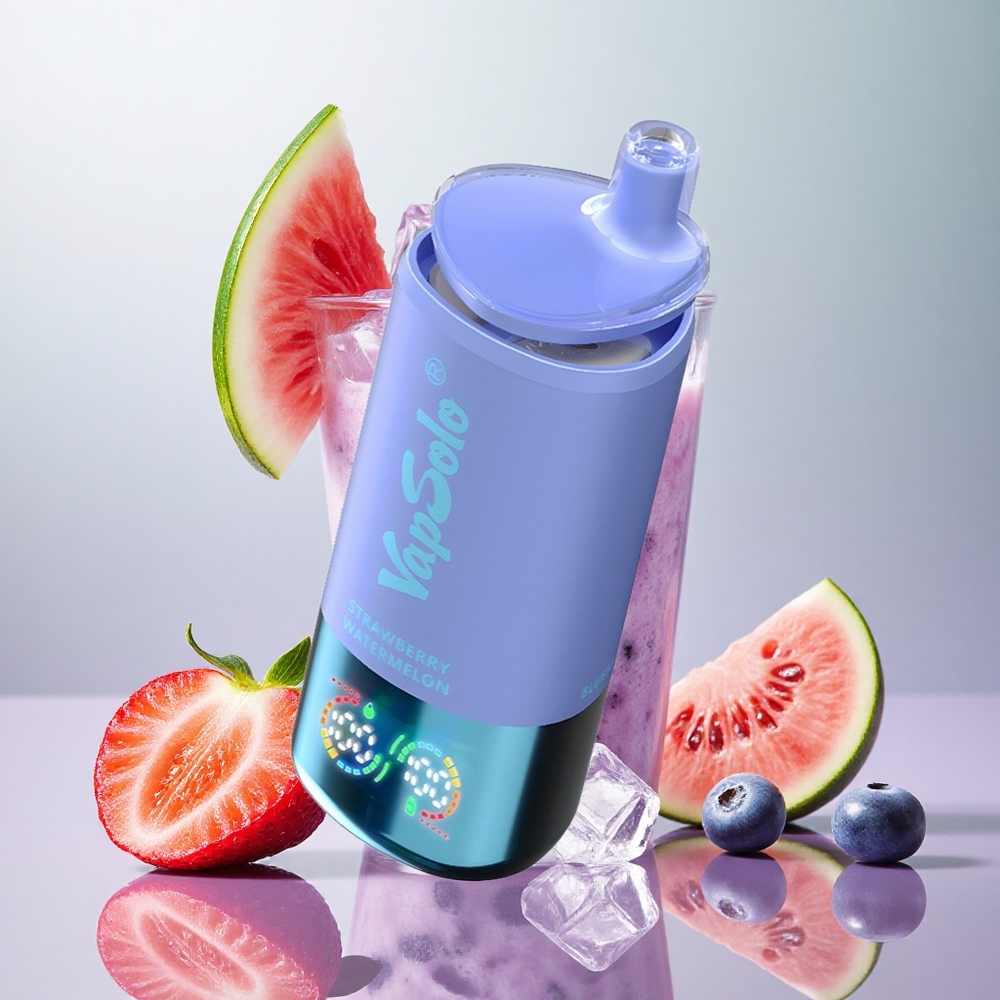 VapSolo Triple 30000 Puffs Fragola Anguria & Mirtillo Ghiaccio Italy wholesale 40ml 3 serbatoi