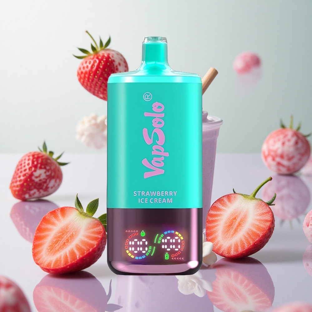 VapSolo Triple 30000 Puffs Fragola Gelato Italy wholesale 40ml 3 serbatoi