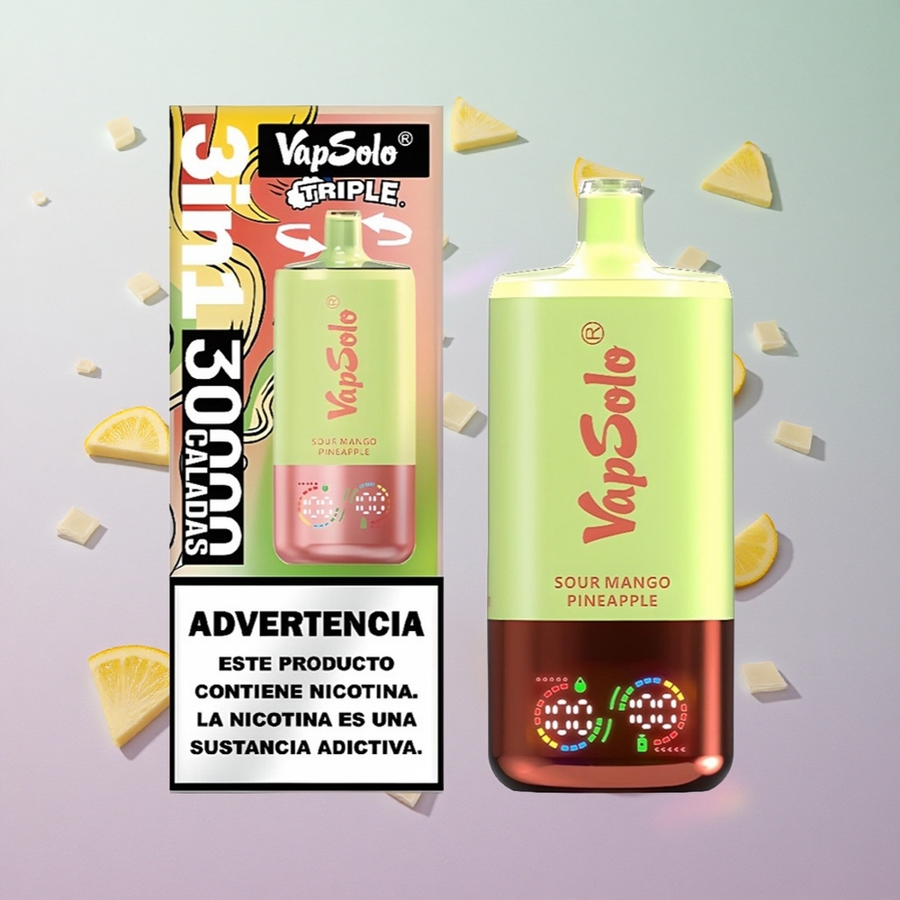 VapSolo Triple 30000 Puffs Mango Ananas Agro Italia wholesale 40ml 3 serbatoi