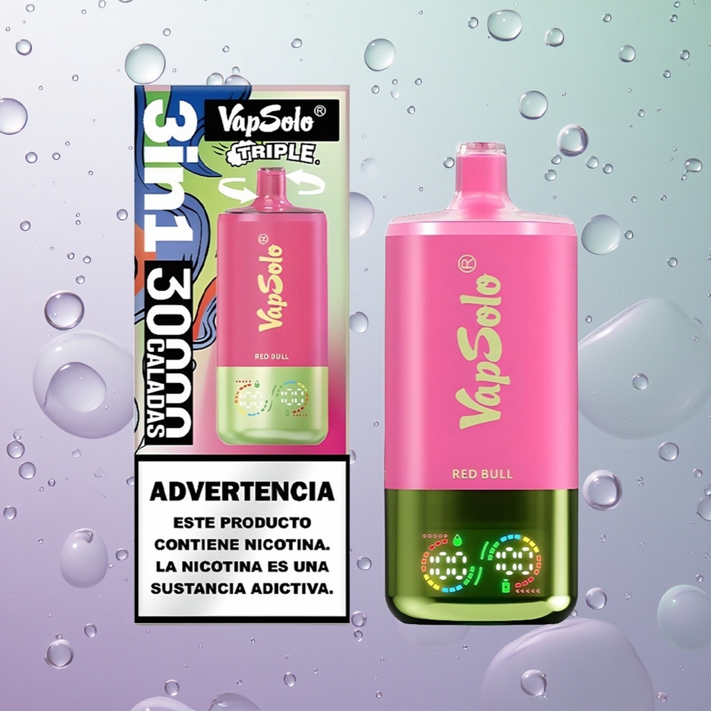 VapSolo Triple 30000 Puffs Red Bull Italia wholesale 40ml E-Liquid 3 serbatoi